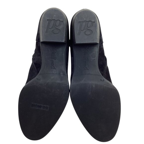 Paul Green Jano Moto Biker Womens 7.5 Suede Leather Ankle Boots Black - Picture 10 of 14